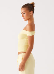 Coleman Knit Top Yellow 2 Peppermayo