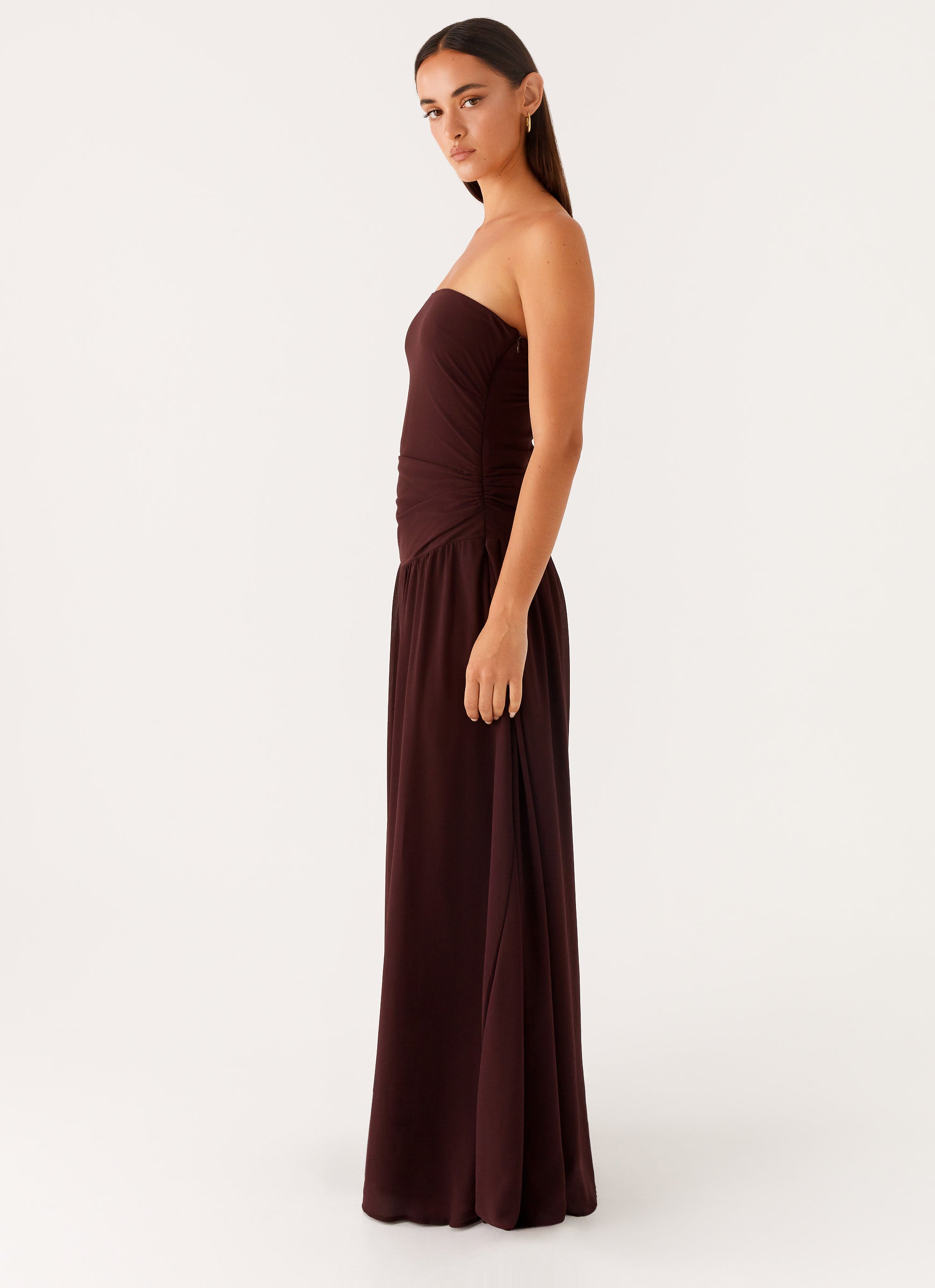 Covia Strapless Maxi Dress Dark Chocolate 2