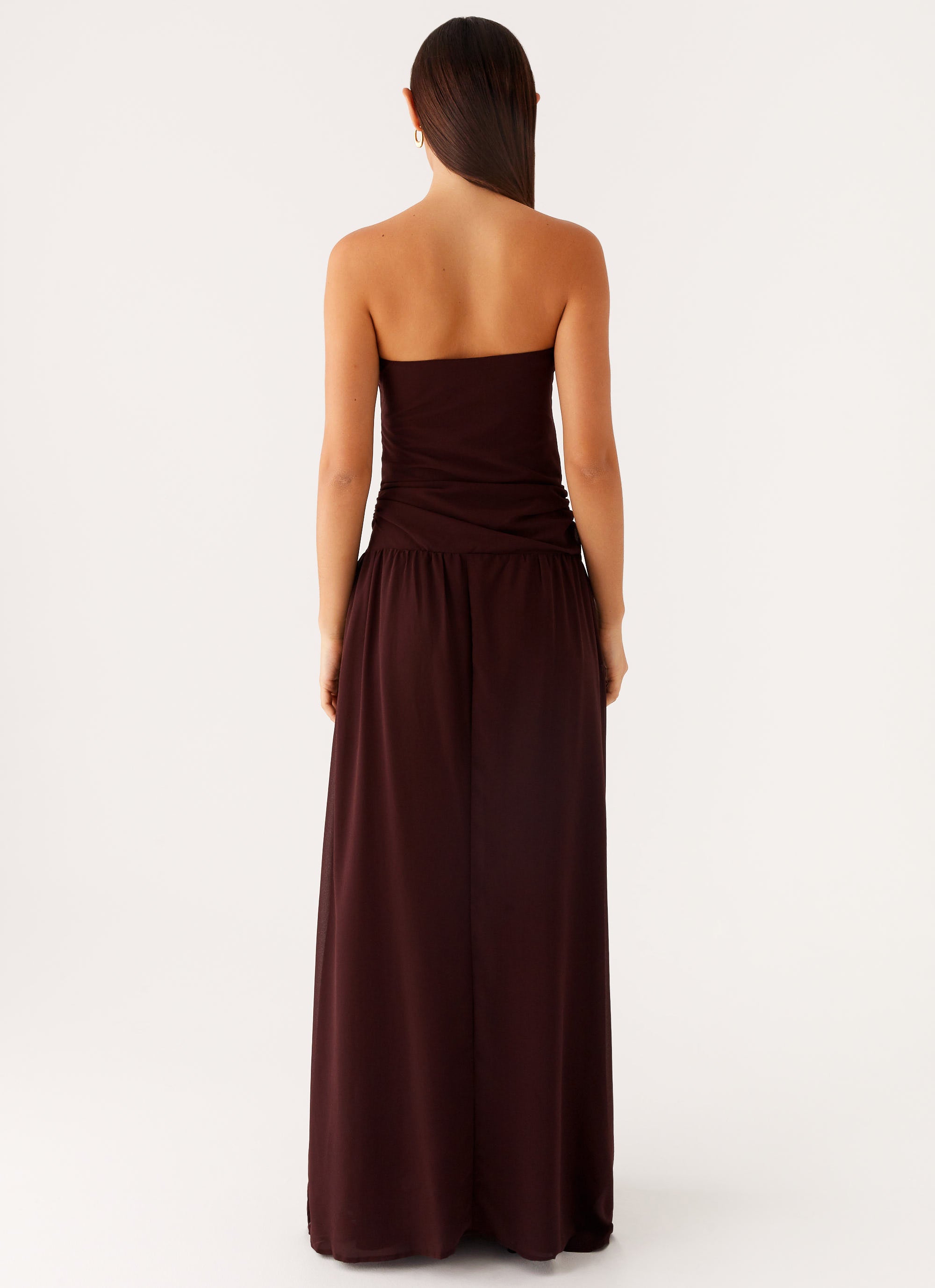 Covia Strapless Maxi Dress Dark Chocolate 4