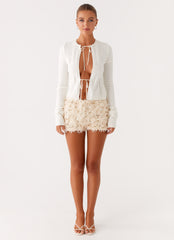 Crush Knit Top - White