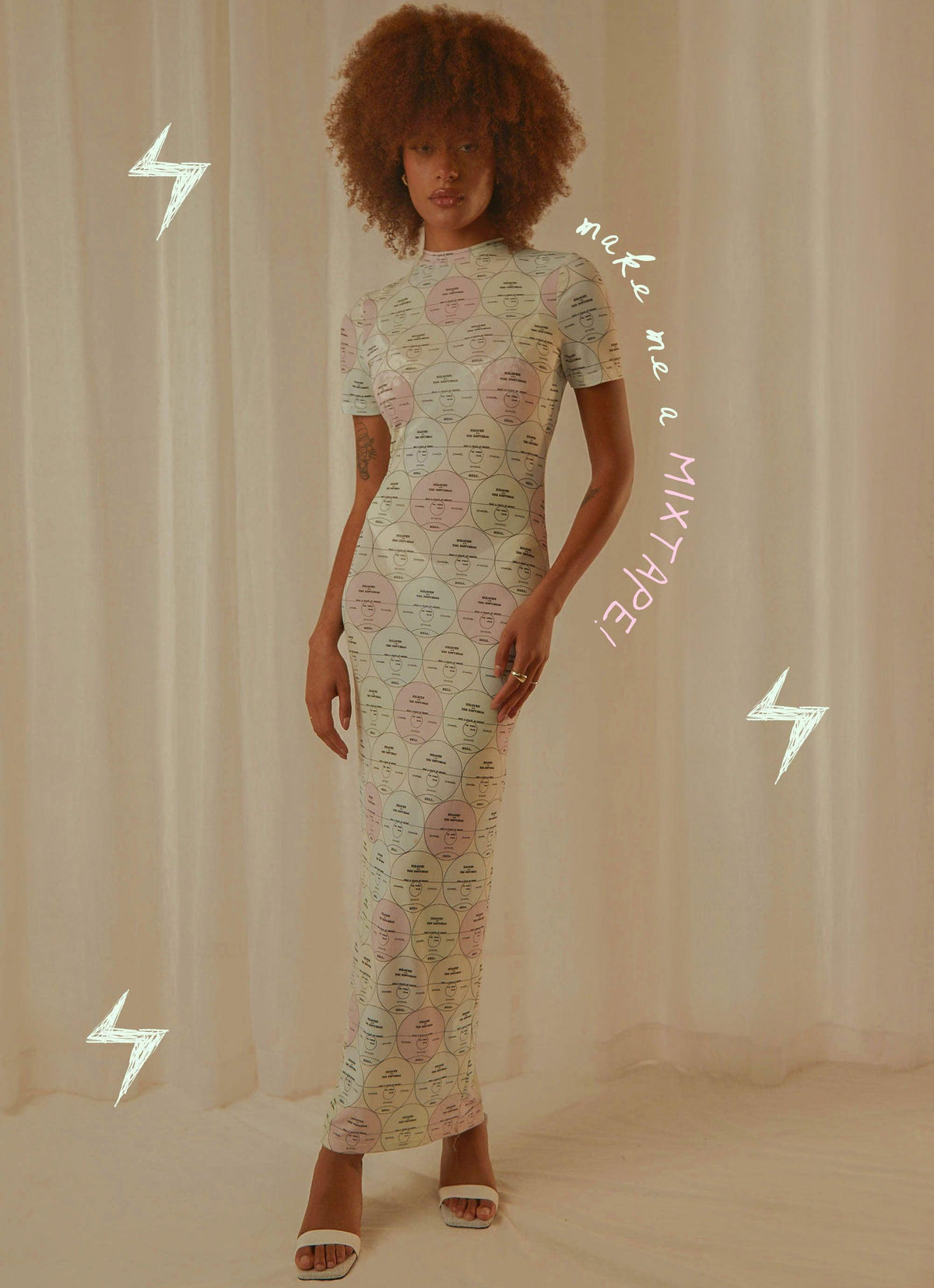 Into the City Mesh Maxi Dress - Pastel Mixtape - Peppermayo US