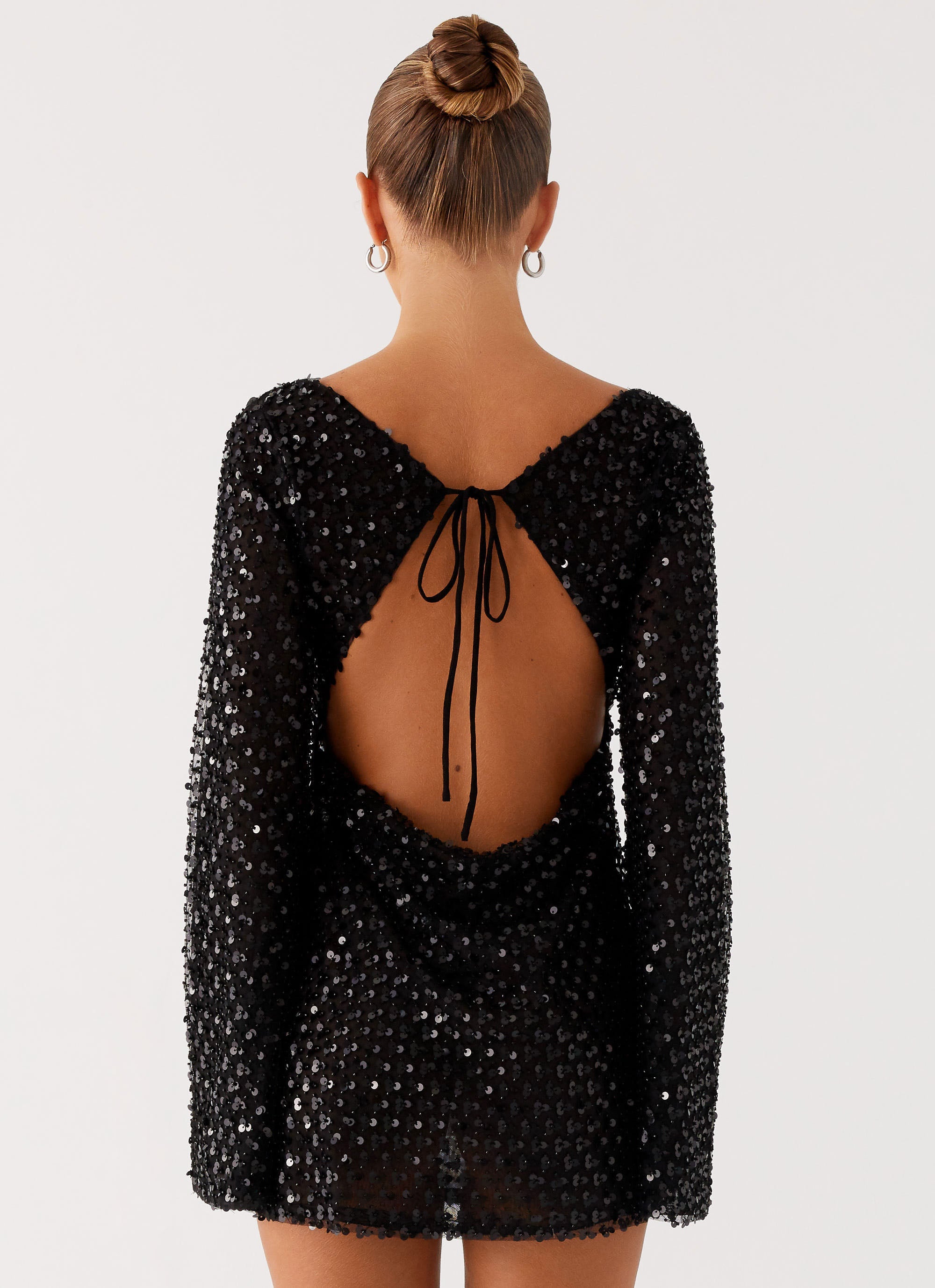 Edessa Sequin Mini Dress Black 3