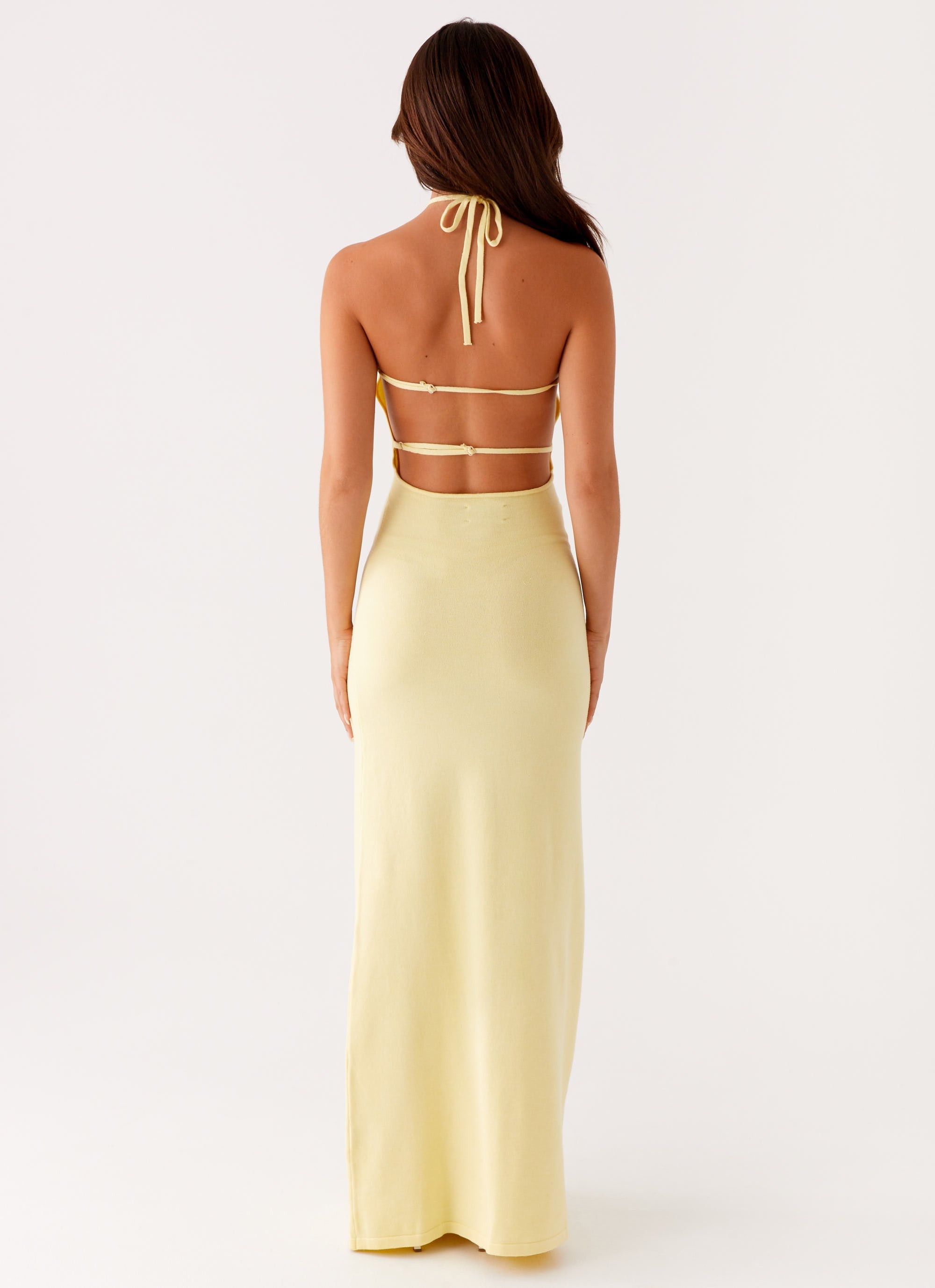 Elisha Knit Maxi Dress Yellow 3 Peppermayo