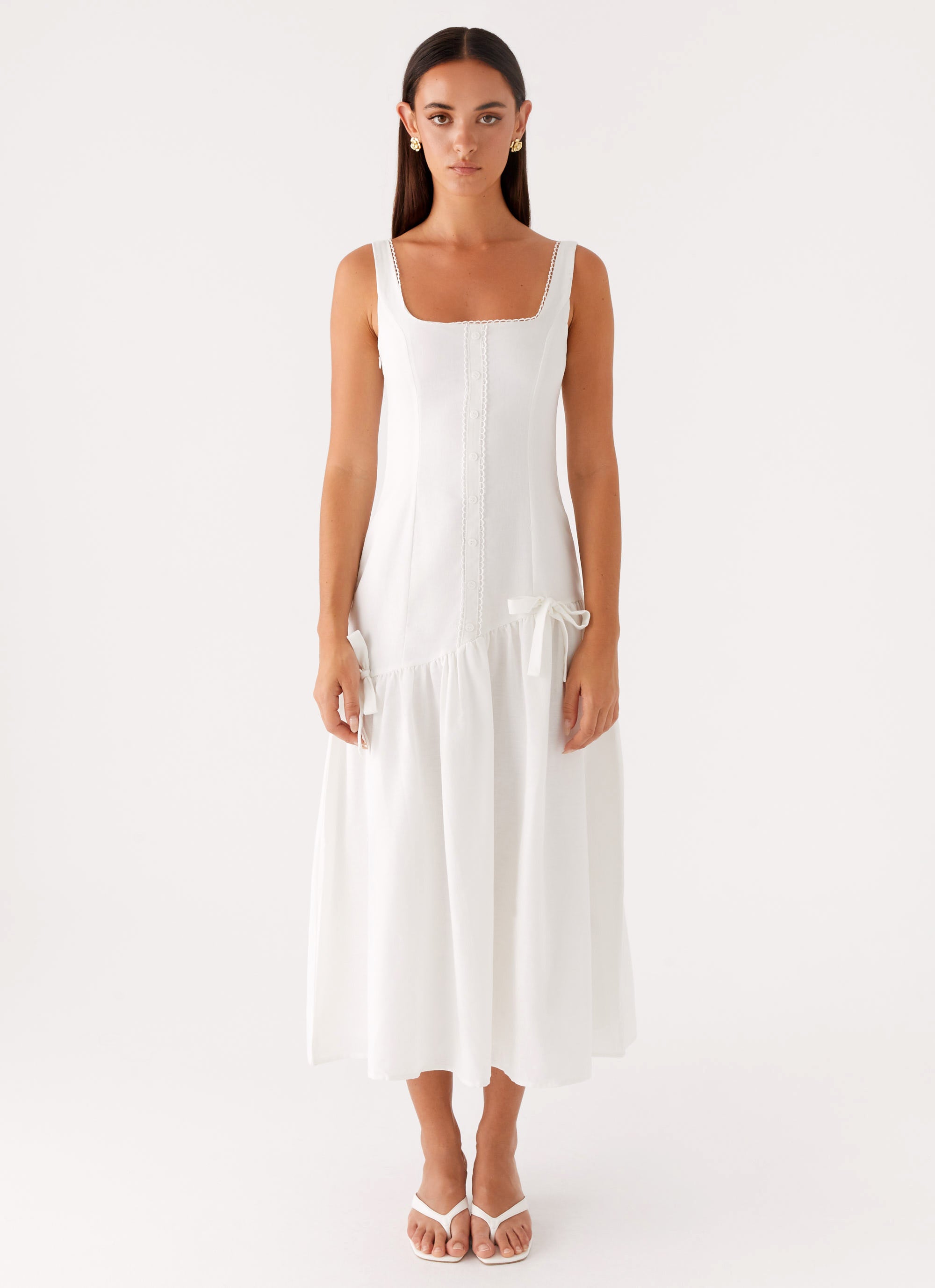 Esmerelda Midi Dress White 1 Peppermayo