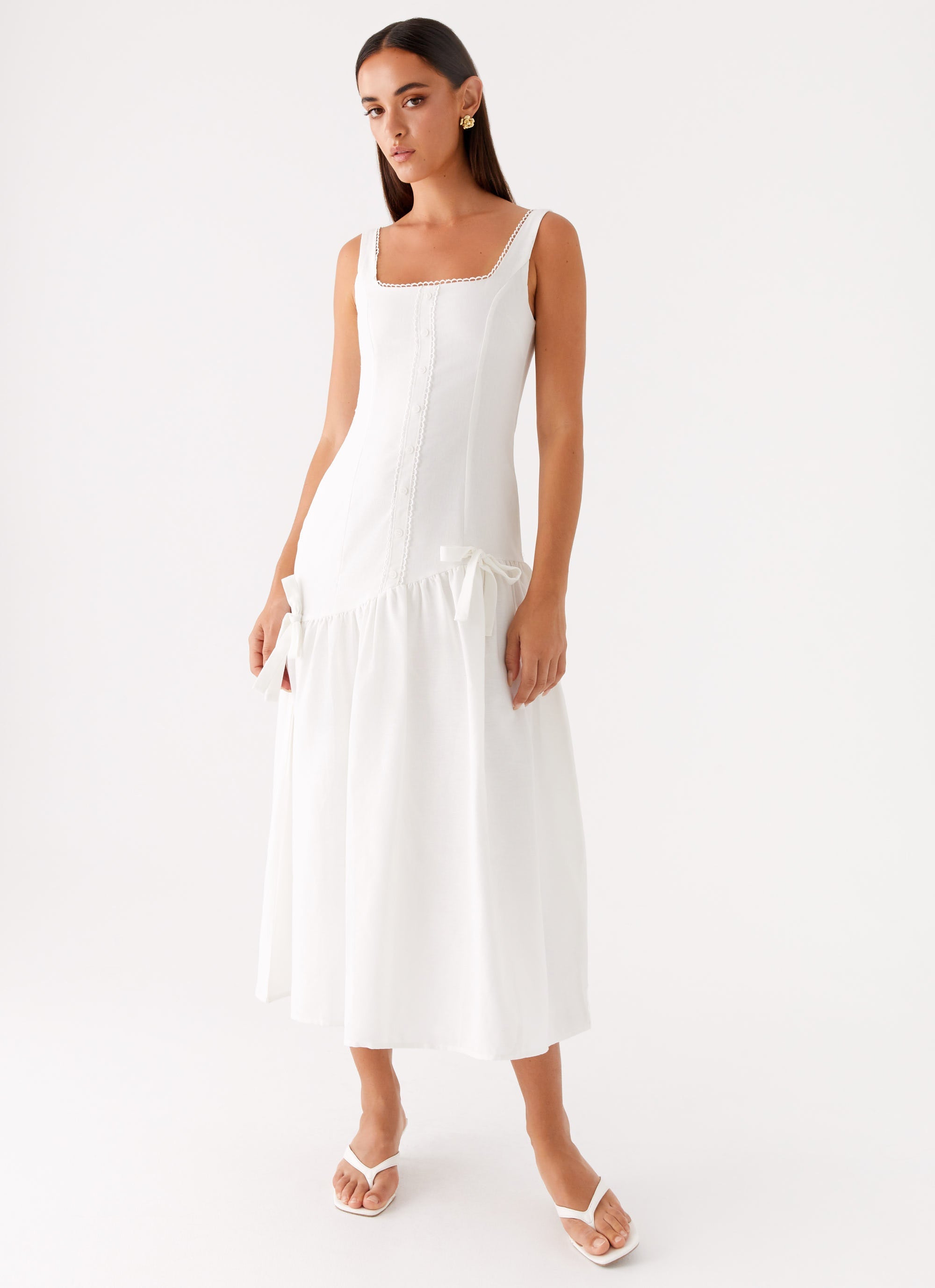 Esmerelda Midi Dress White 5 Peppermayo
