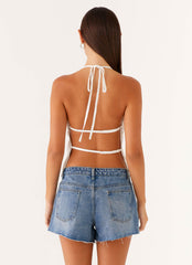 Evia Halter Top - Ivory