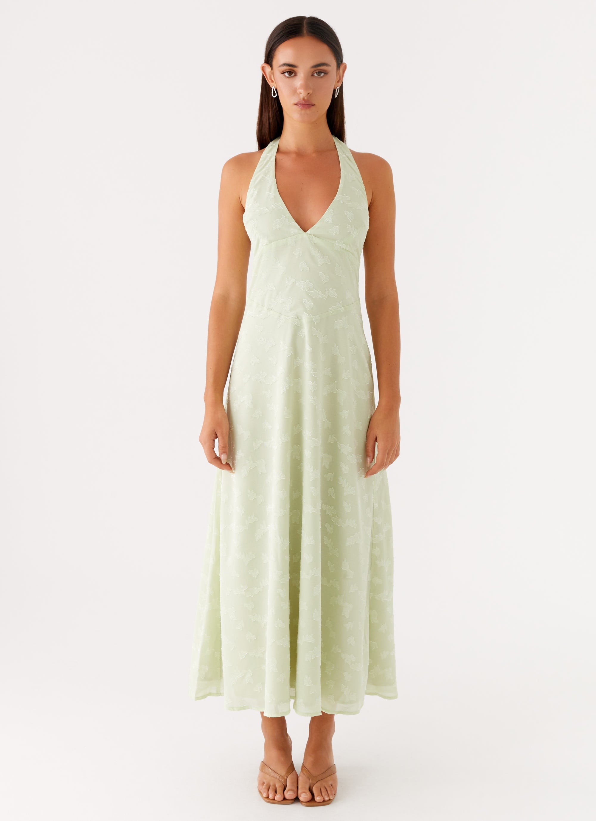 Francesca Midi Dress Sage 1 Peppermayo