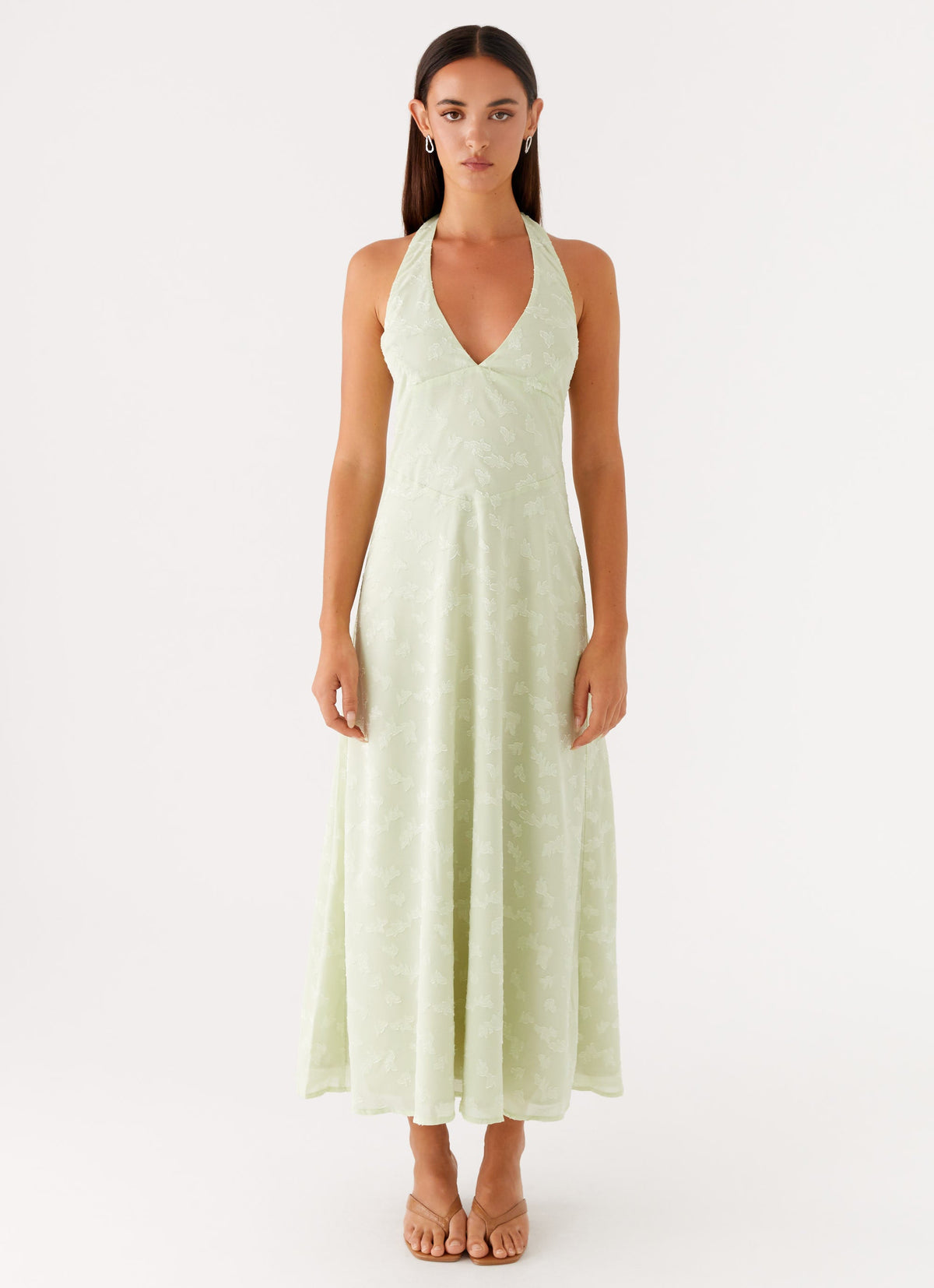 Francesca Midi Dress Sage 1 Peppermayo