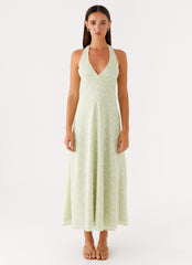Francesca Midi Dress Sage 1 Peppermayo
