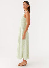 Francesca Midi Dress Sage 2 Peppermayo