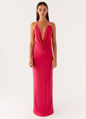 Game Player Maxi Dress Hot Pink 1