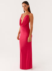 Game Player Maxi Dress Hot Pink 2