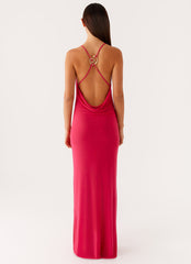 Game Player Maxi Dress Hot Pink 3