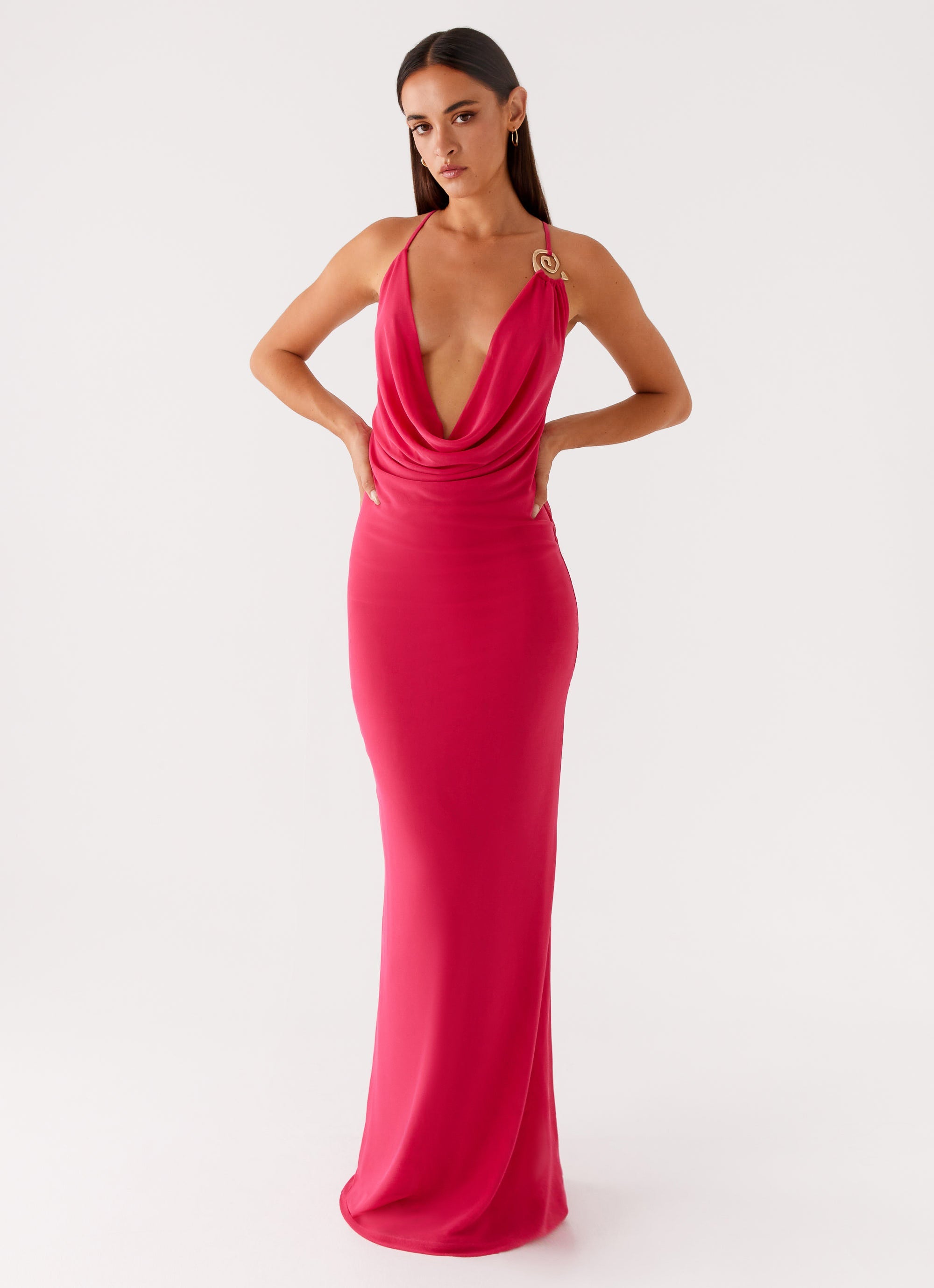 Game Player Maxi Dress Hot Pink 4
