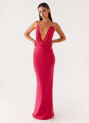 Game Player Maxi Dress Hot Pink 4