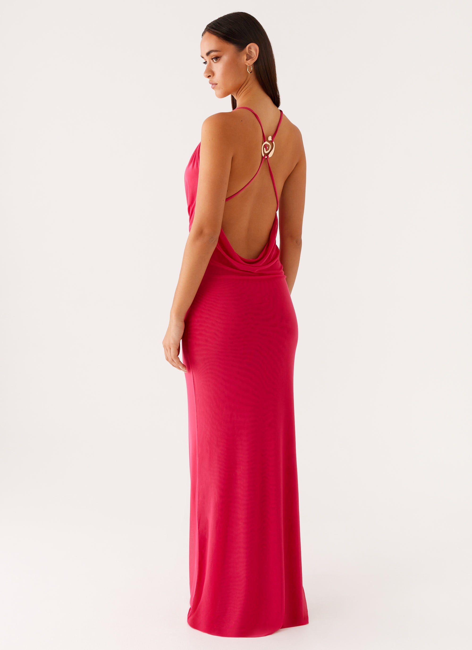 Game Player Maxi Dress Hot Pink 6