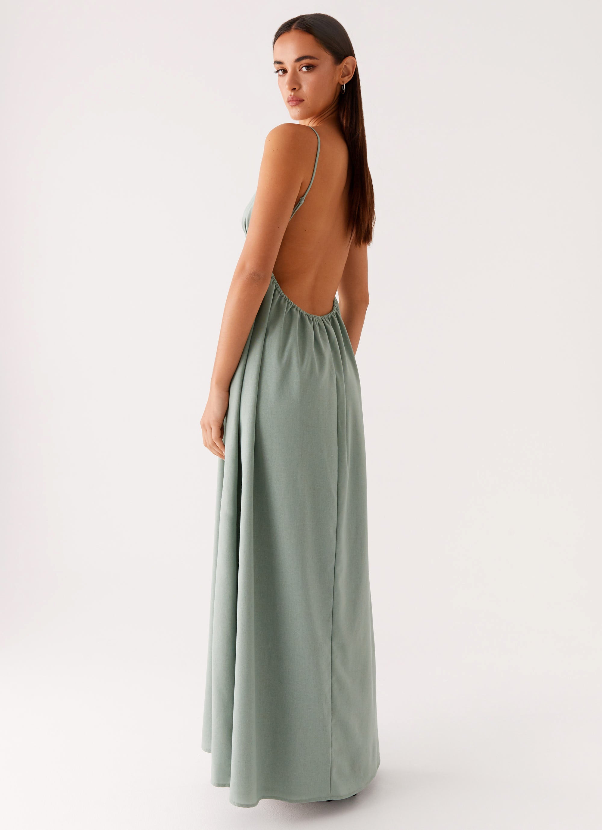 Greer Maxi Dress Sage 6 Peppermayo