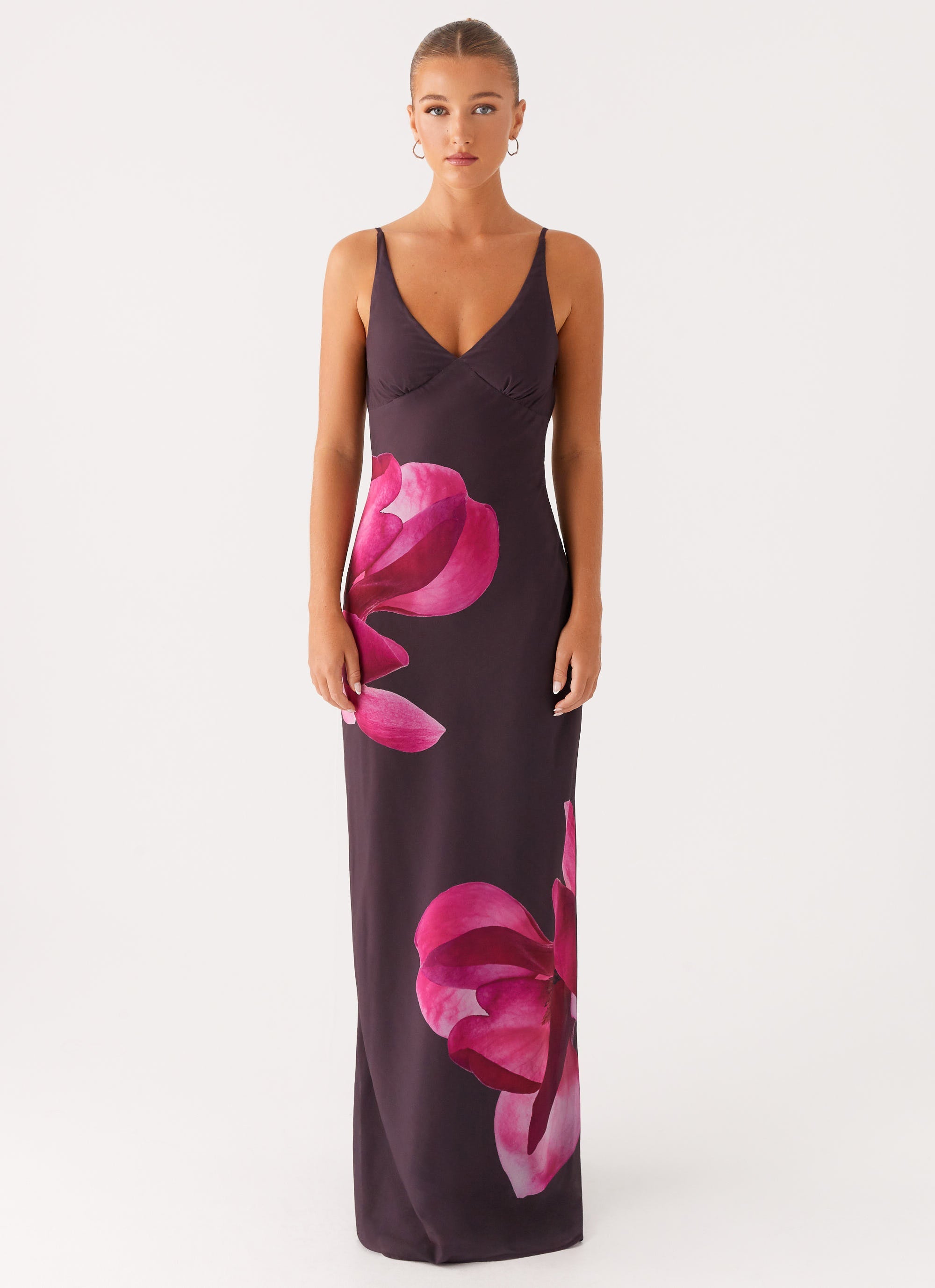 Griselda Maxi Dress Dark Chocolate 1