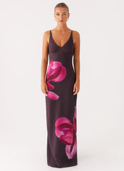 Griselda Maxi Dress Dark Chocolate 1