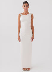 Womens In Bloom Maxi Dress in the colour Ivory in front of a light grey background