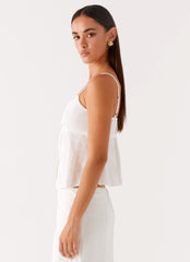 Irena Cami Top White 3 Peppermayo