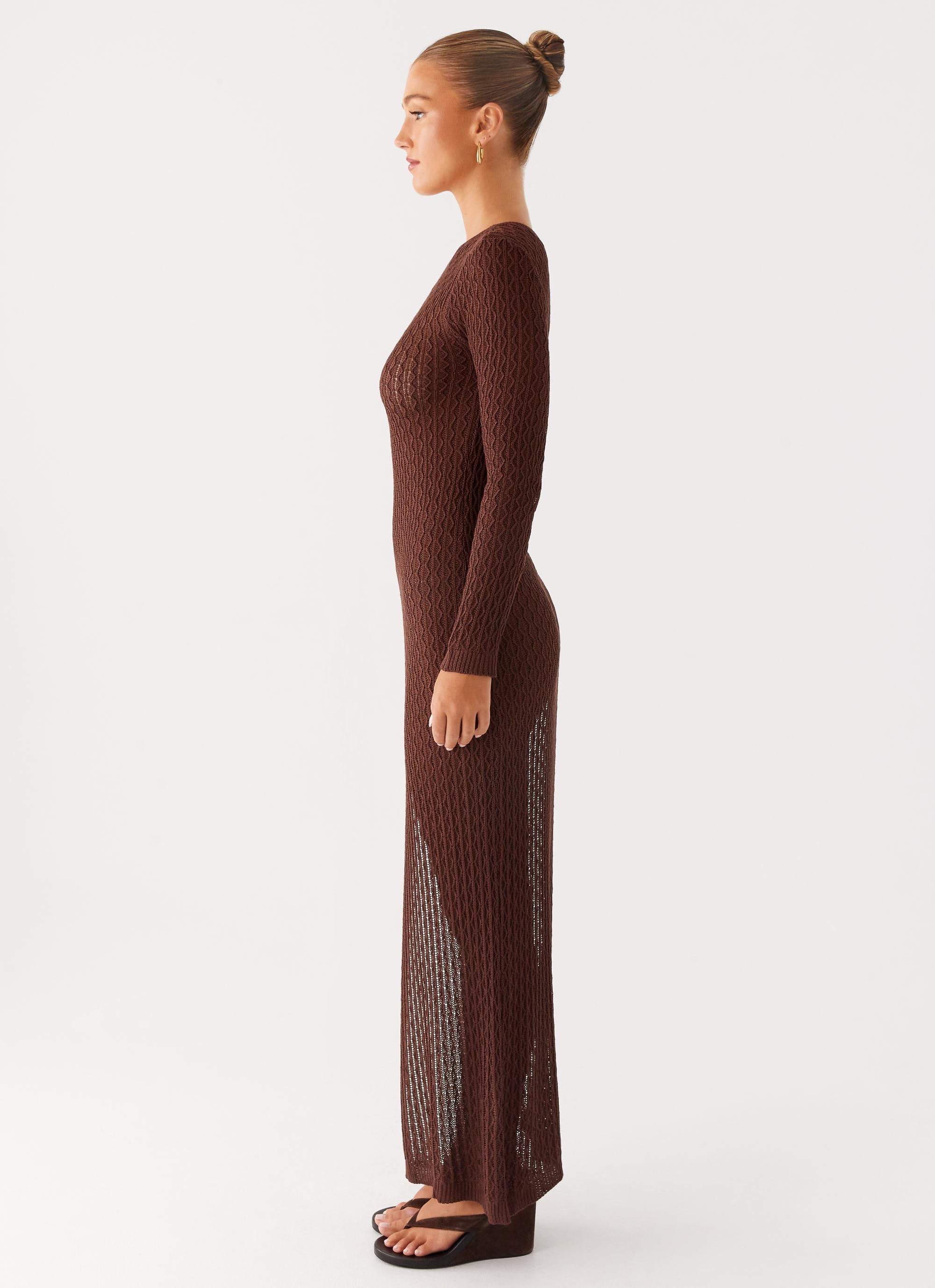 Kerri Knit Maxi Dress Dark Chocolate 2