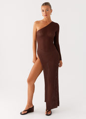 Kerri Knit Maxi Dress Dark Chocolate 4