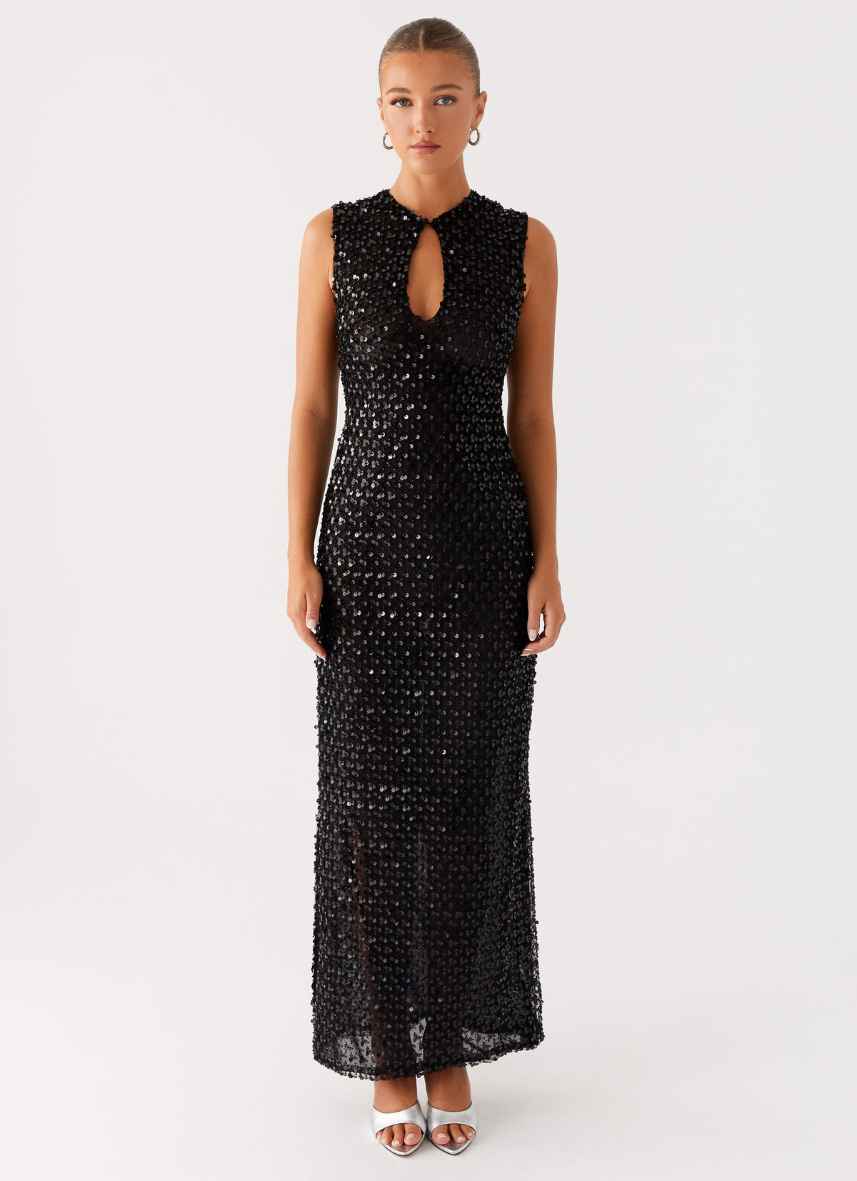 Kore Sequin Maxi Dress Black 1