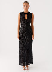 Kore Sequin Maxi Dress Black 1