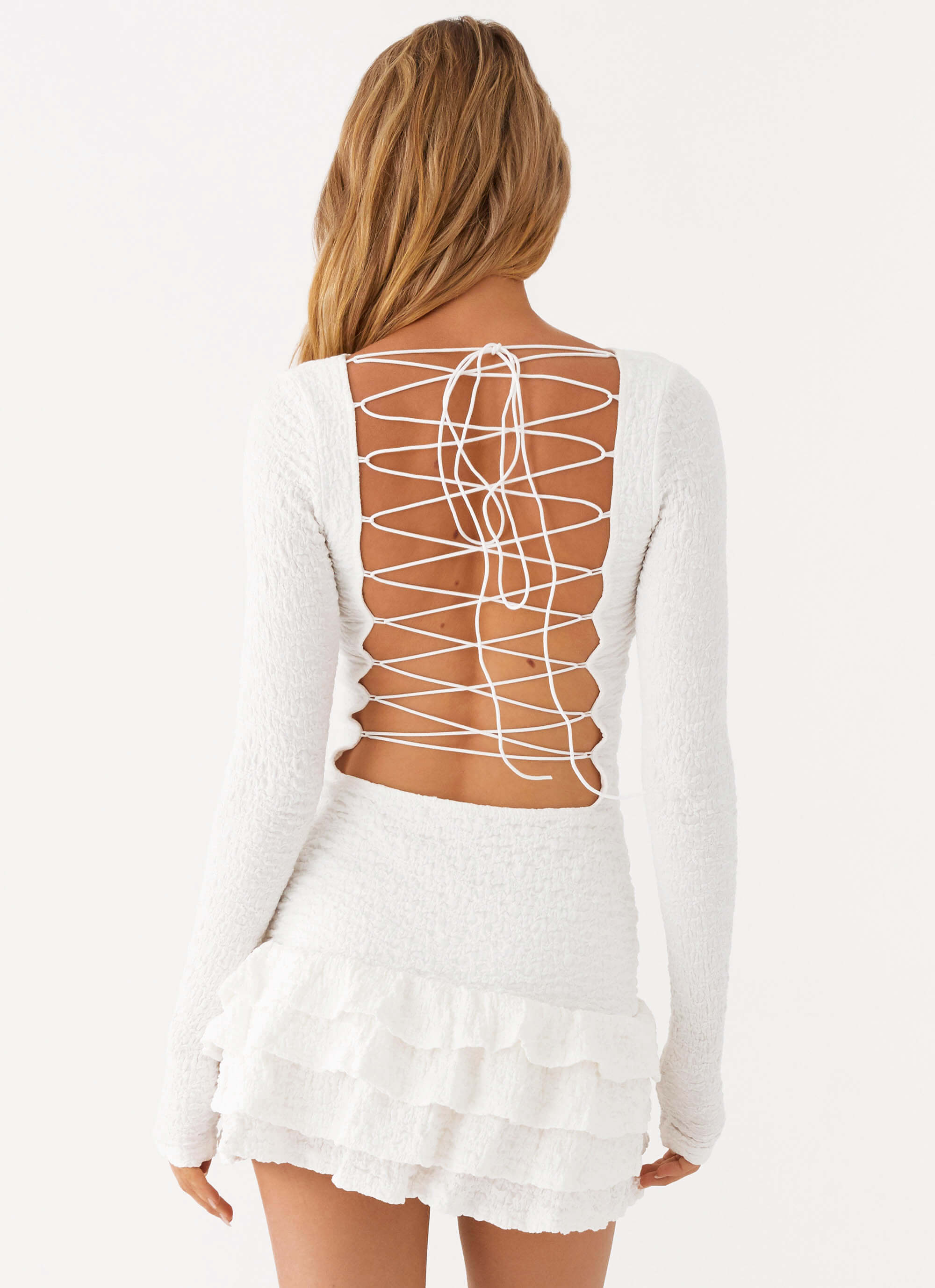 Last Words Mini Dress - White
