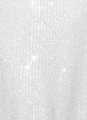 Womens Latanya Sequin Maxi Dress in the colour White in front of a light grey background