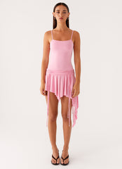 Lino Mini Dress Baby Pink 1