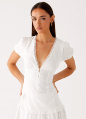 London Midi Dress White 4 Peppermayo