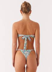 Lory Strapless Bikini Top - Santorini Floral