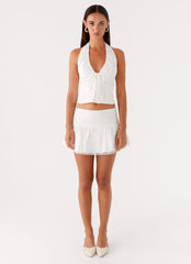 Mavis Halter Top White 1 Peppermayo