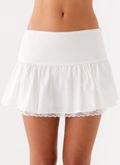 Mavis Mini Skirt White 3 Peppermayo