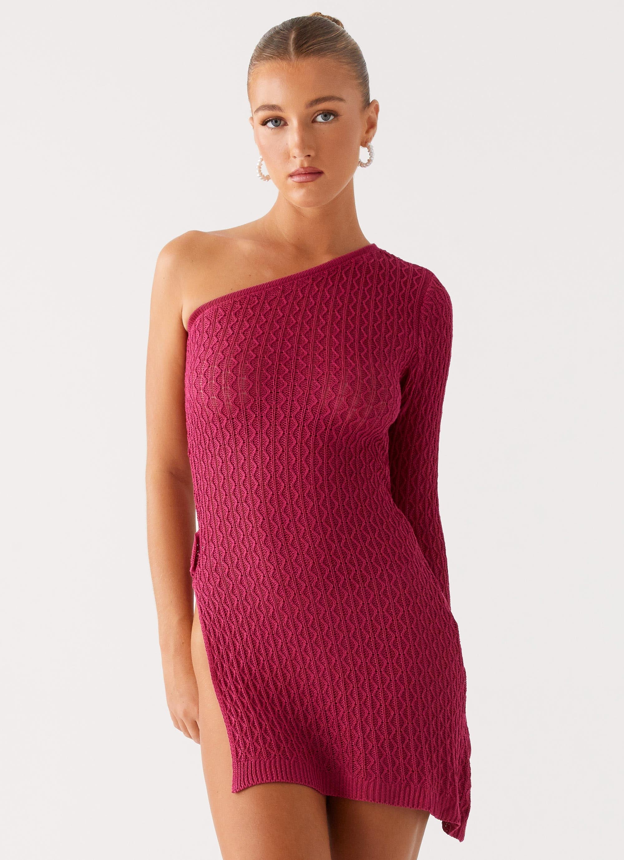 Medda Knit Mini Dress Hot Pink 6
