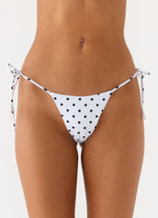 Mommae Bikini Bottoms - White Polkadot