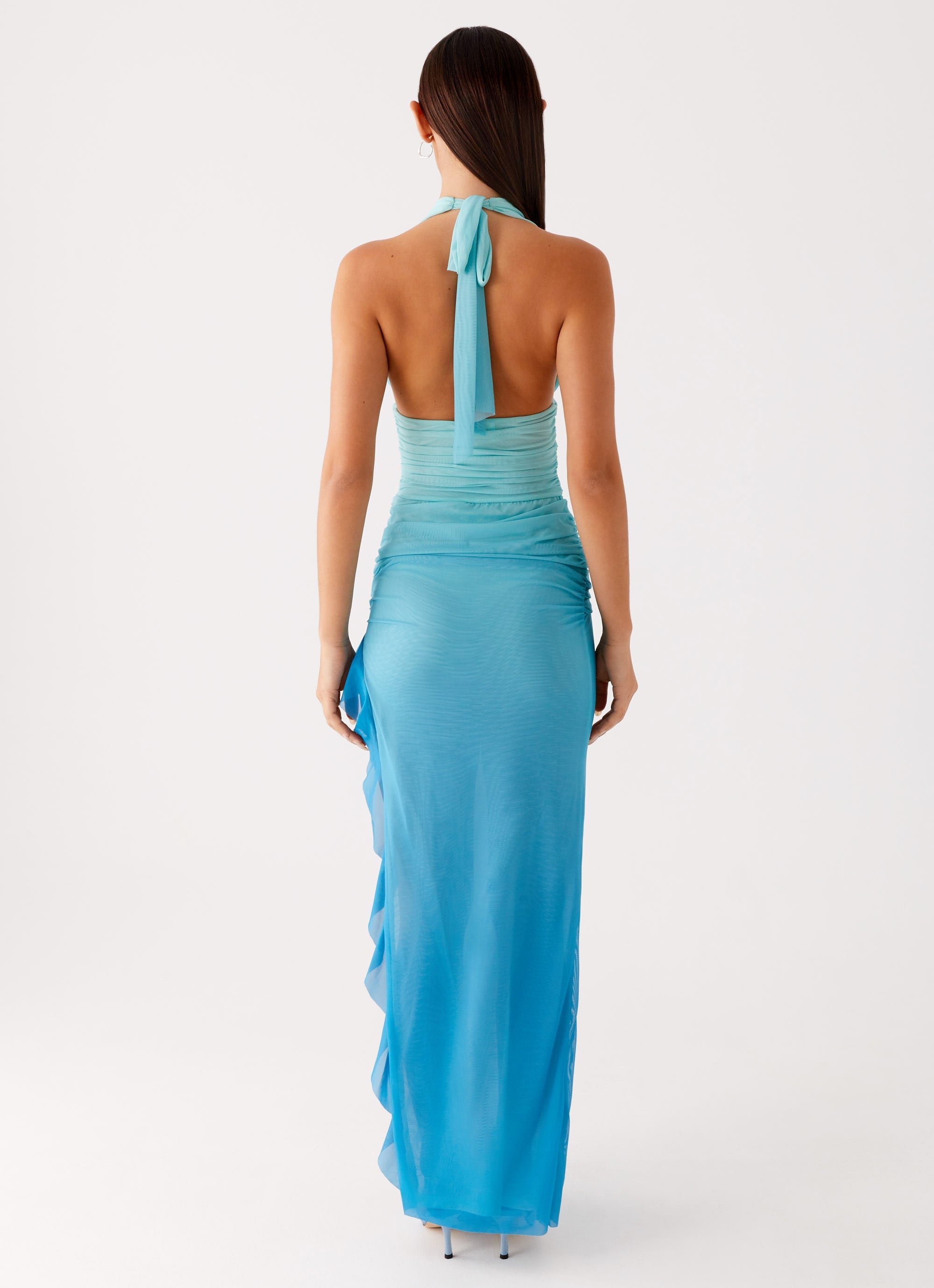 Moraya Halterneck Maxi Dress Blue Gradient 3 Peppermayo