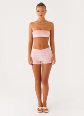 Natalina Bandeau Swim Top Pink 1 Peppermayo