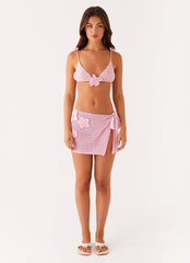 Palazzo Crochet Wrap Skirt Pink 1 Peppermayo
