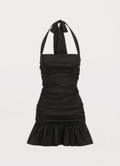 Womens Alone With You Mini Dress in the colour Black in front of a light grey background