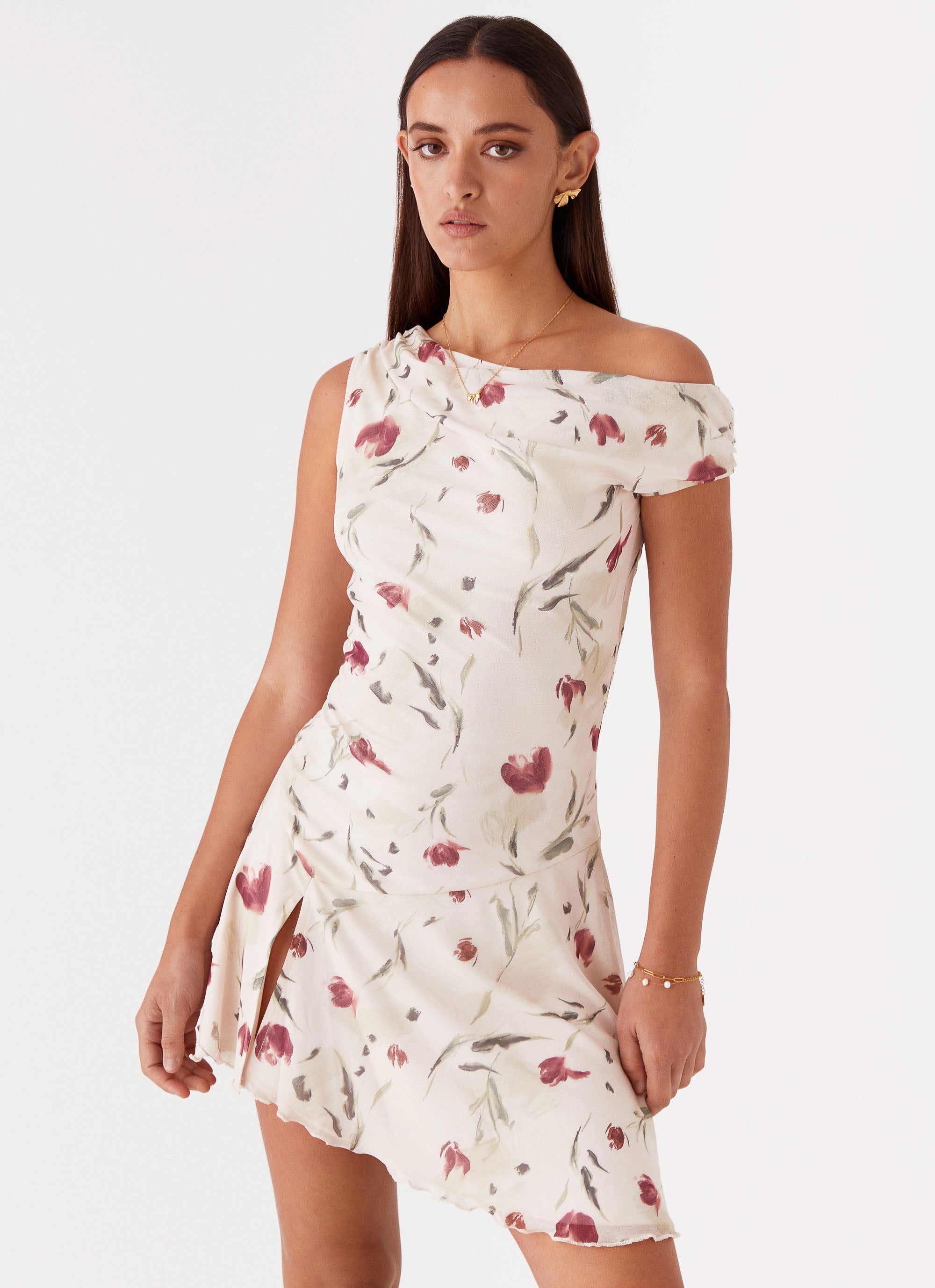 Womens Original Love Midi Dress in the colour Floral in front of a light grey background