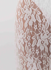 Womens Sugar Sweet Lace Maxi Skirt in the colour White in front of a light grey background