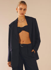 City Slicker Bandeau Top - Navy Ink - Peppermayo US