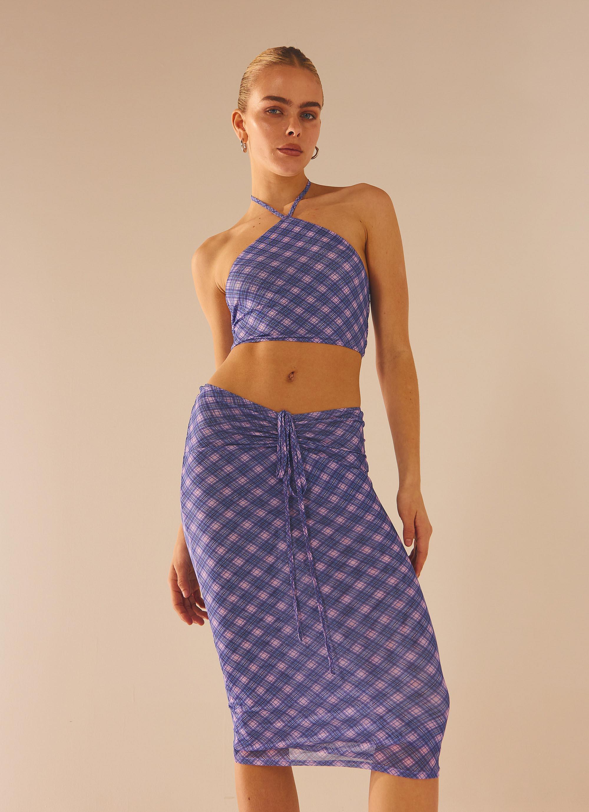 Valetta Vino Crop Top - Purple Haze - Peppermayo US