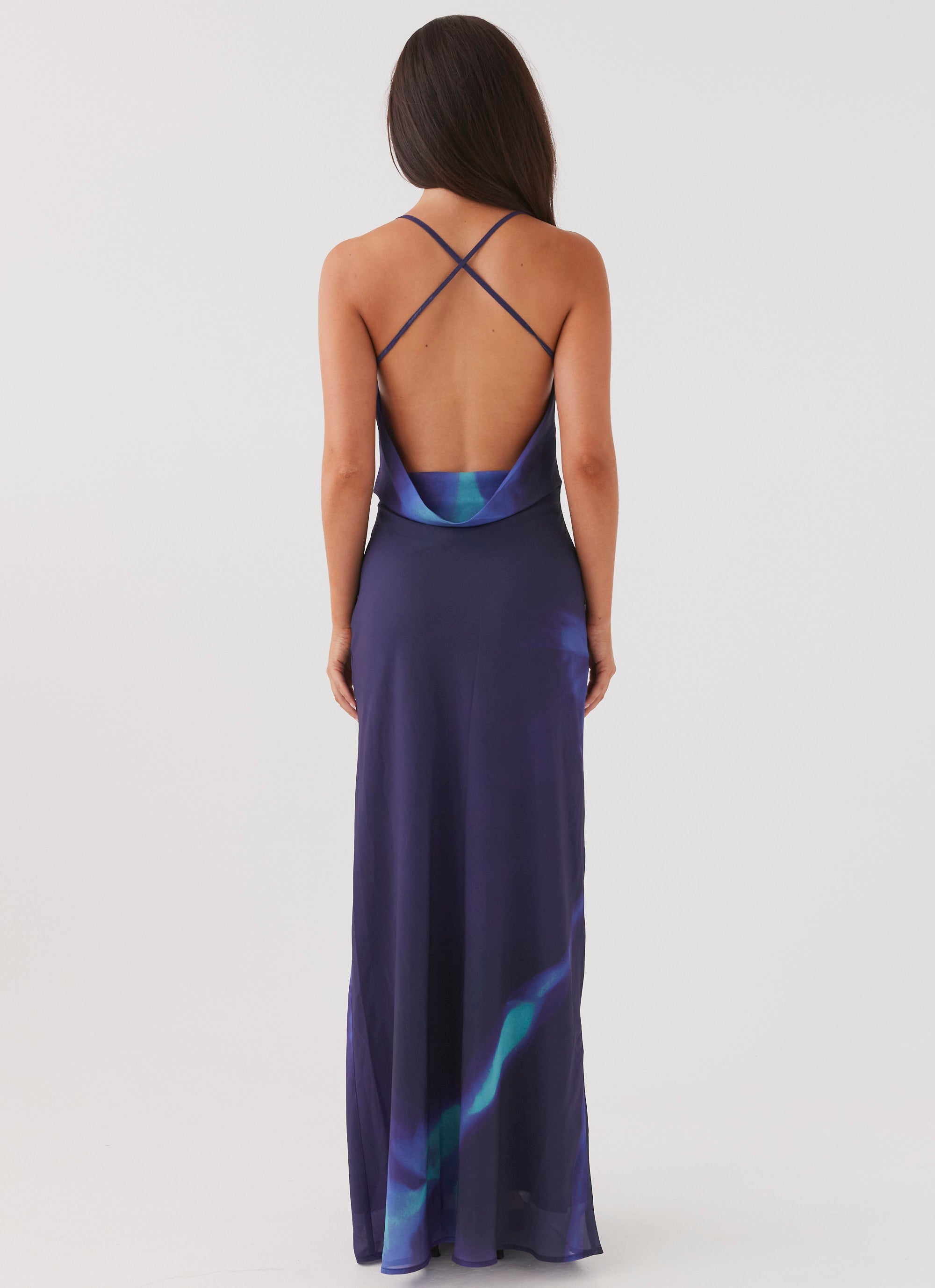 Womens Astra Maxi Dress in the colour Cyber Rose in front of a light grey background