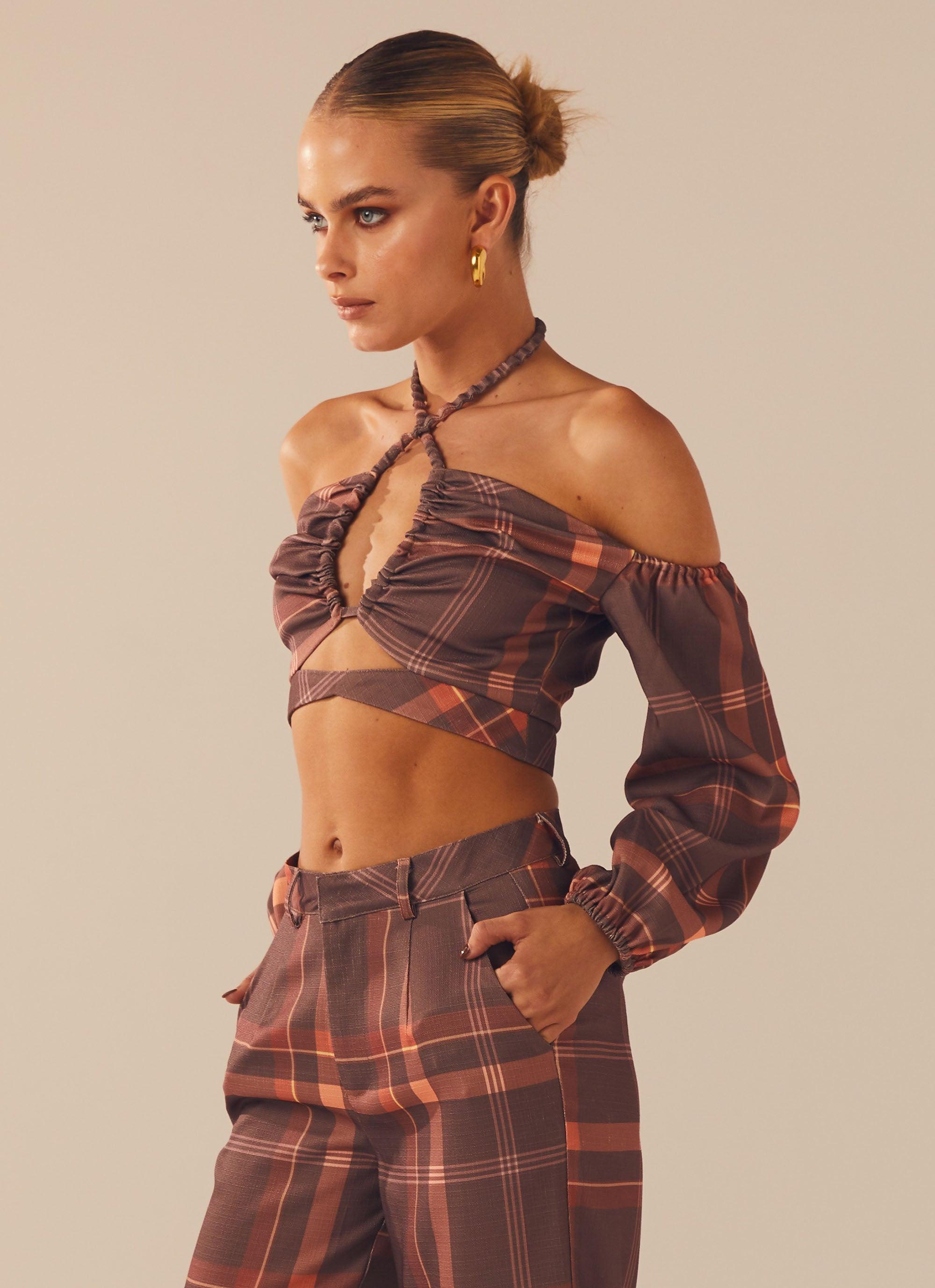 Lose My Cool Crop Top - Chestnut - Peppermayo US
