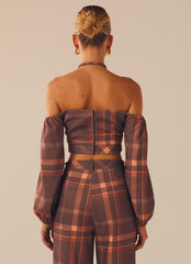 Lose My Cool Crop Top - Chestnut - Peppermayo US