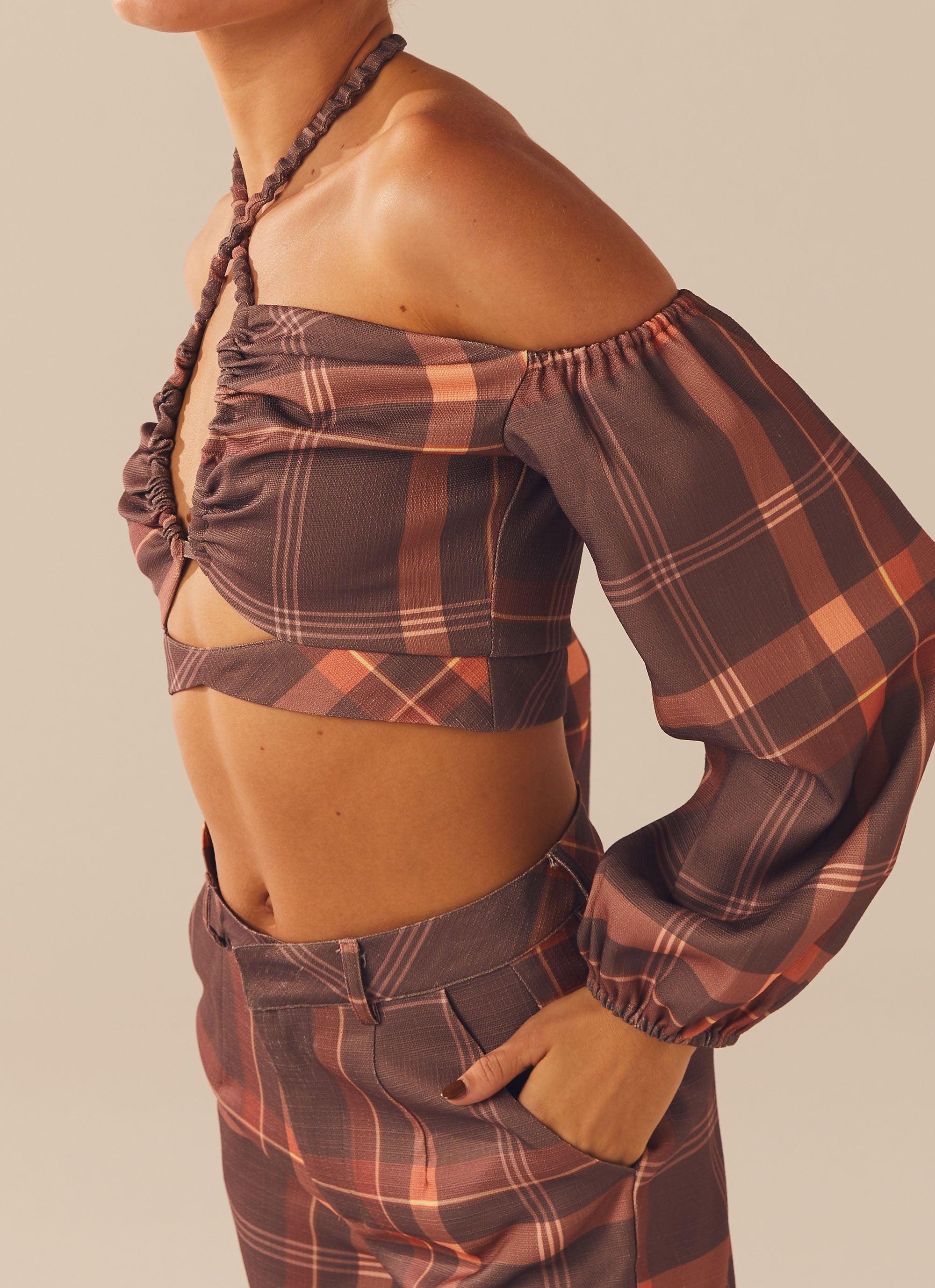 Lose My Cool Crop Top - Chestnut - Peppermayo US
